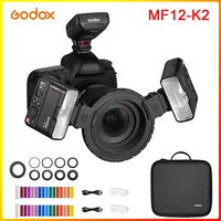 Godox-MF12 K2 Macro Flash Speedlite 2,4G, Control inalámbrico, modo TTL/M, batería de litio integrada para Nikon, Sony, Canon, Fuji, Olympus