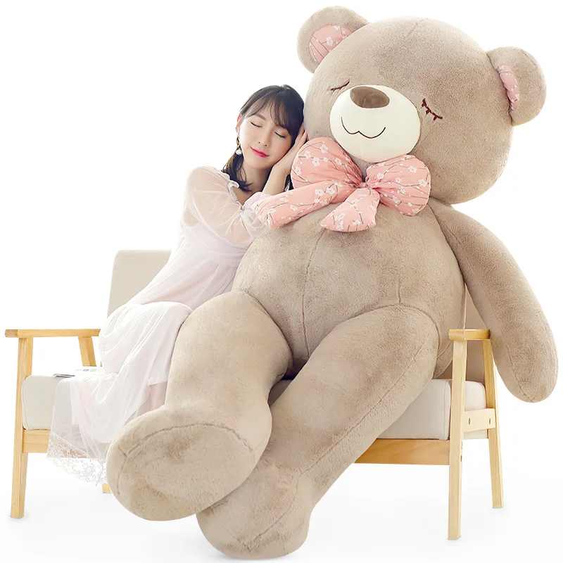 Giant Cute Teddy Bear PP Cotton Filled Super High Quality Plush Bear Girl 60/90/120/160cm Size Wholesale Price Toy for Sale