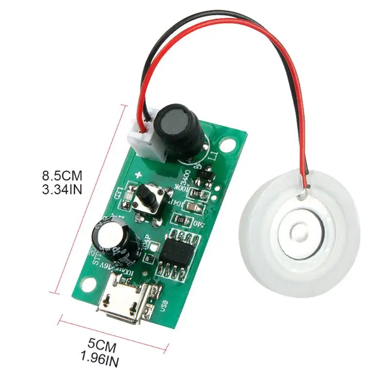 مرطب هواء صغير ضباب صانع USB البخاخة محول الانحلال قطعة لتقوم بها بنفسك الملحقات و PCB محرك لوحة دوائر كهربائية وحدة U1JE
