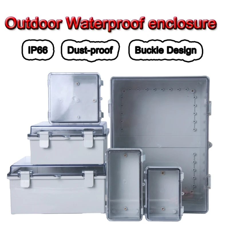 

Waterproof Buckle Project Box ABS Plastic Electric ControlCase Wire Connection Cable Junction Box Instrument Enclosure Clamshell