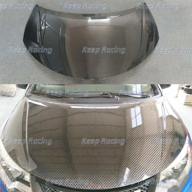 Car-styling OE Style Carbon Fiber Hood 12K Weave For Honda 15-17 Civic FK2 Type R Glossy Finish OE Bonnet Fibre Front Cover Kit