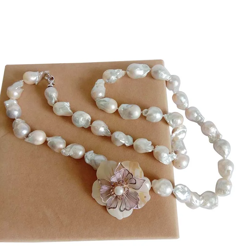 100 cm big baroque shape pearl NECKLACE-100% NATURE FRESHWATER PEARL NECKLACE, HIGH QUALITY BIG BAROQUE PEARL long NECKLACE