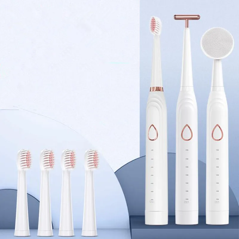 Ultrasonic Sonic Electric Toothbrush USB Rechargeable Face Adult Electronic Washable Whitening Relax Teeth Brush