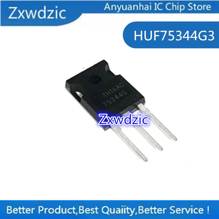 100% New Imported Original HUF75344G3 HUF75344G  75344  75344G TO-247 Field Effect Transistor 55V 75A