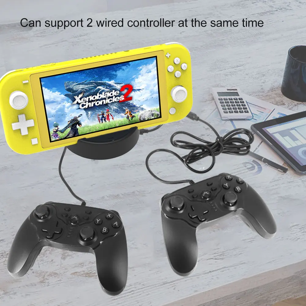 แท่นชาร์จสําหรับ Nintend SWITCH Lite Charger Station Type-C 2USB พอร์ตสําหรับ SWITCH Lite/ Pro Controller อุปกรณ์เสริม
