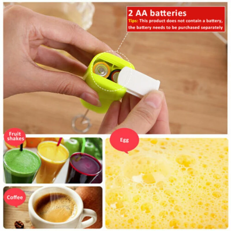 Pegangan Listrik Pembuat Kopi Frother Cappuccino Pengocok Telur Pengaduk Minuman Cokelat Panas Pengaduk Kopi Latte Foamer