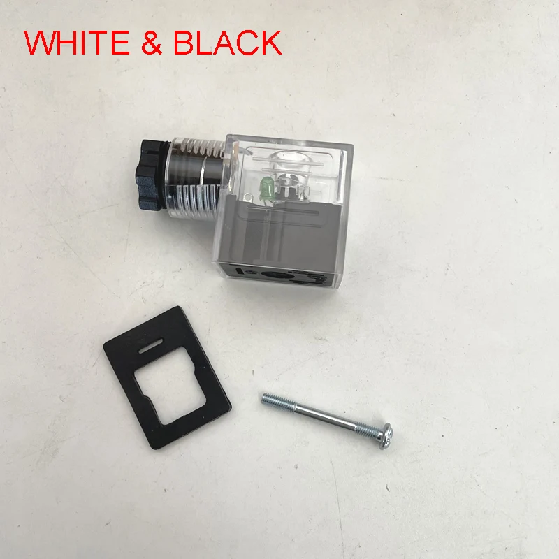 Free Shipping 20PCS/LOT 11mm IP65 DIN 43650 Form B Internal Thread 2+Ground Transparent DIN Valve Connector White DIN43650B