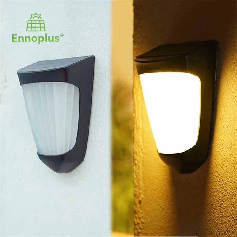 

2021 Ennoplus 10 LED Outdoor Solar Light Garden Decoration Lamp Waterproof Solar Powered Street Lamp Wall lights