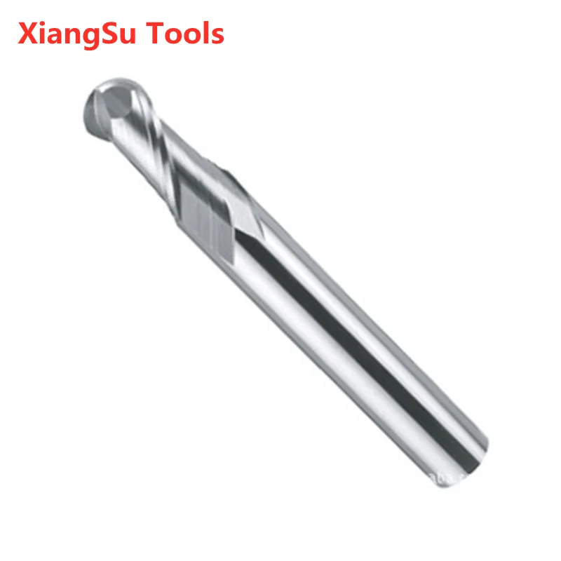 R0.75-R2-R3-R4-R6mm โลหะ-เซรามิค2ขลุ่ยบอลปลายจมูกเครื่อง CNC Router ตัดมิลลิ่งเครื่องมือสำหรับเหล็กการประมวลผล