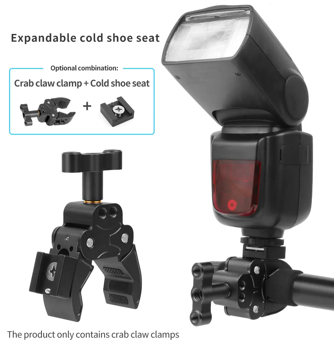 Super Clamp Gelenk arm Krabben klaue c Typ Fotografie Blitzlicht Kamera Stativ Ein beins tativ halter Monitor Verlängerung sclip – Detail 11