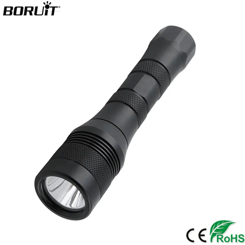 

BORUiT LED Scuba Diving Flashlight 1050LM Single File IP68 Underwater 150M Torches 18650 Dive Lamp Waterproof Submarine Lantern