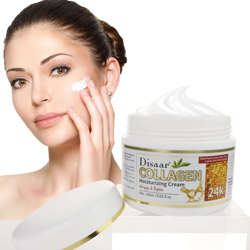 24K Anti-aging Cream 100ml Remodeling Elasticity Moisturizing Cream Smooth Fine Lines Firming Skin Collagen Cream 100ML