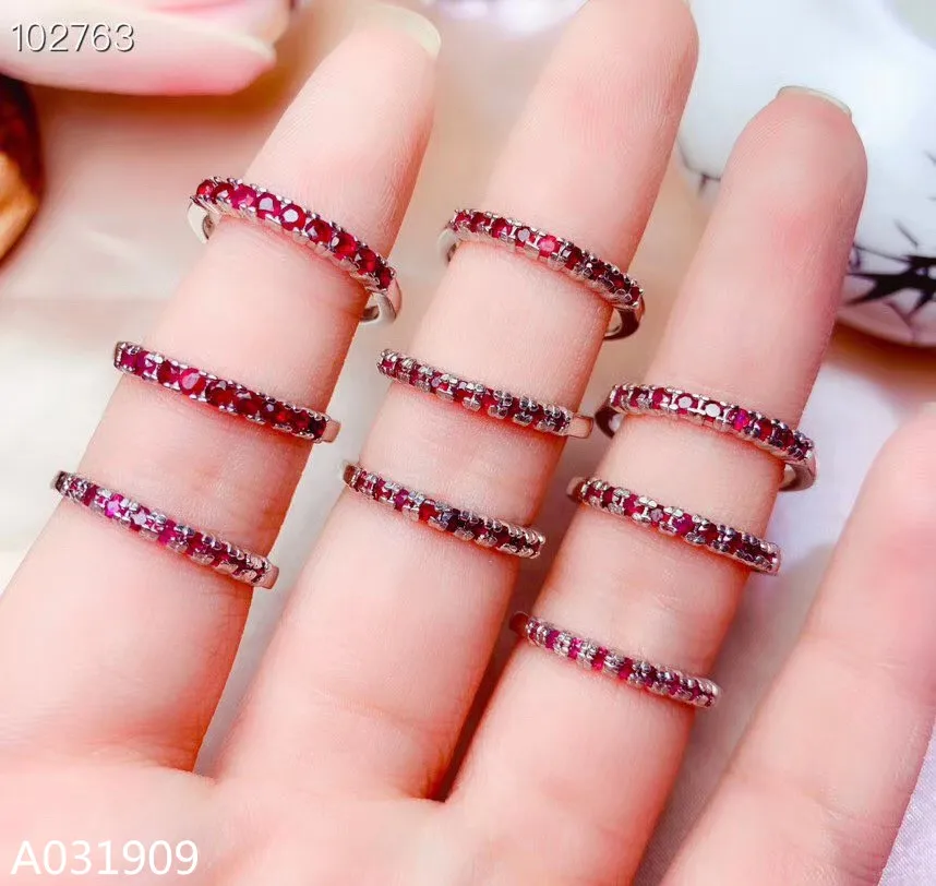 

KJJEAXCMY boutique jewelry 925 sterling silver inlaid Natural ruby ring female support detection exquisite