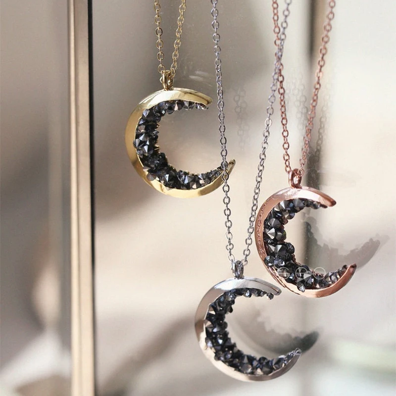 Chain Necklace Women Fashion Jewelry Gold Moon Long Pendant Statement Choker Necklace Gifts for Women Colar Feminino Riverdale