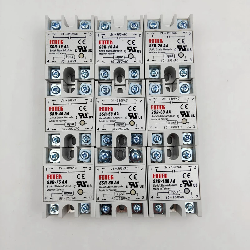

Solid State Relay SSR-40AA SSR-10AA 15AA 25AA 50AA 60AA 75AA 80AA 90AA 100AA AC 80-250V TO 24-380V