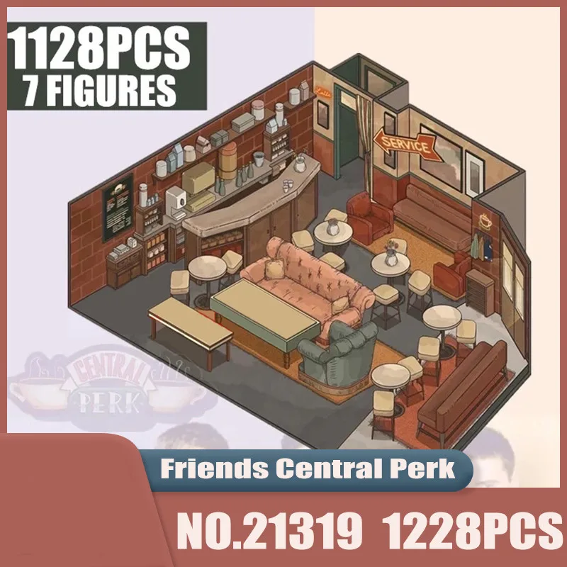 

10292 Classic American TV Series Central Perk Cafe Building Block Bricks Friends House Model 21319 Toys for Kids Chistmas Gifts