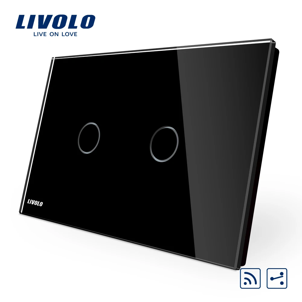 Imagem -05 - Livolo Eua au Padrão Interruptor de Parede Painel de Vidro Cristal Luz Tela de Toque Ac110250v Indicador Led para Casa Inteligente Fabricante