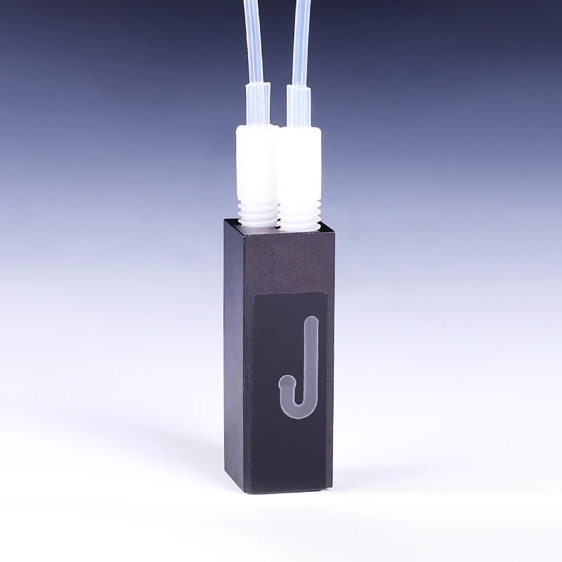 (32ul)Quartz flow cuvette with M6 threaded connectors for lab