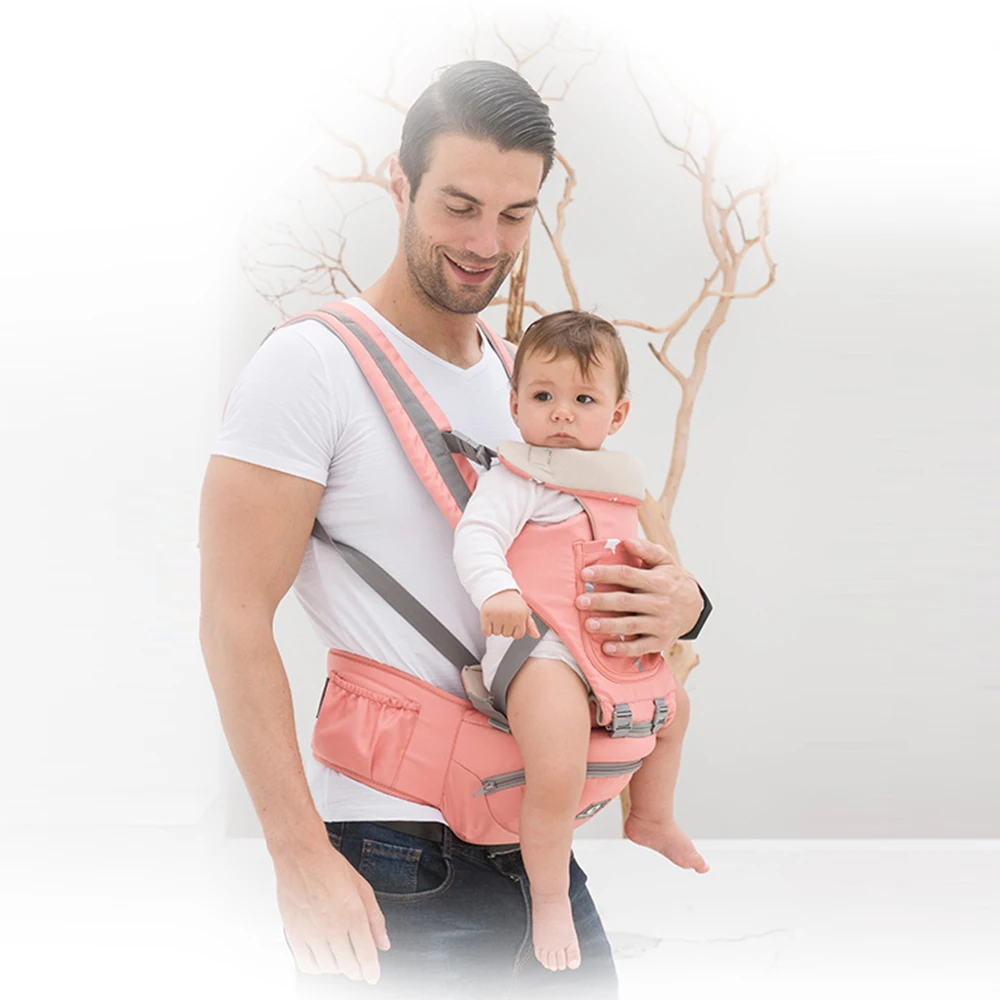 Breathable Ergonomic Baby Carrier Infant Baby Facing Ergonomic Kangaroo Baby Wrap Sling for Baby Child Travel 0-36 Months