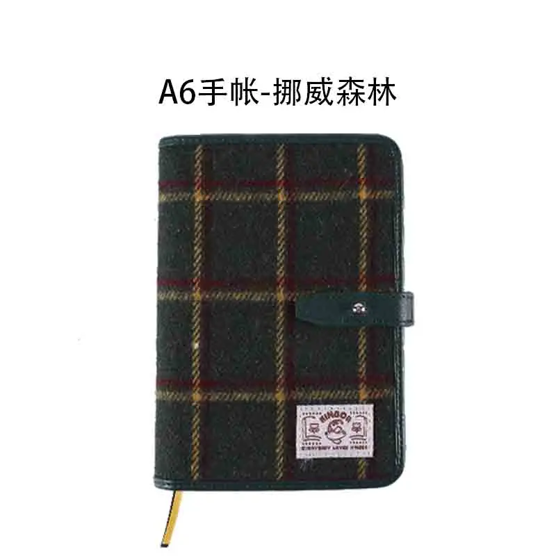 Kinbor-Cuaderno de mano Simple A6, cuaderno artístico a cuadros, diario a cuadros, 2020, planificador, cuadrícula, Noteboy