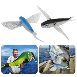 1PC Bionic Flying Fish Saltwater Fishing Lure For Kingfish/Tuna/Mackerel/Marlin/Mahi Mahi Fishing Accessories PVC 21CM Baits