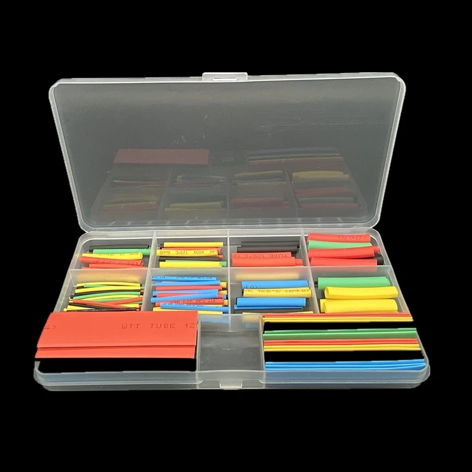 164pcs/Box Set Polyolefin Heat Shrink Tube Shrinkable Wire Cable Insulated Sleeving Tubing Electronic Parts
