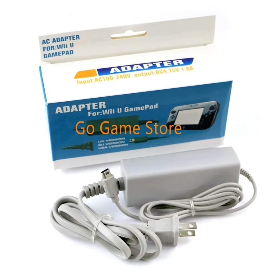 1 peça para nintendo wii u gamepad controlador eua plug & ue fonte adaptador ac cabo carregador