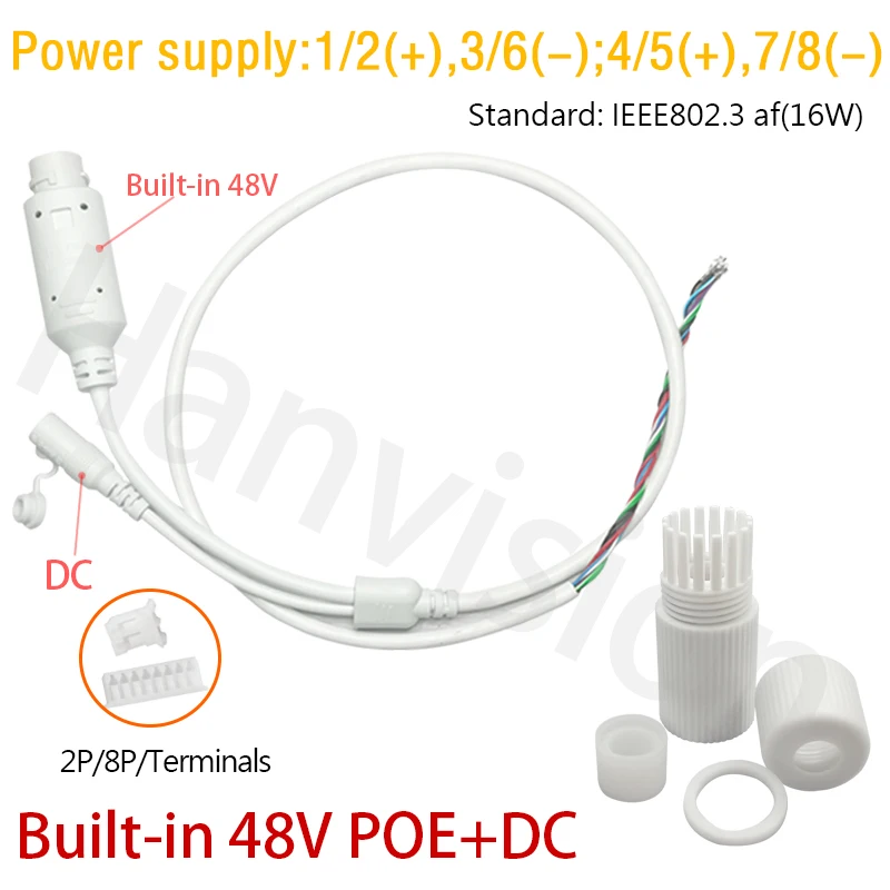 

Встроенный 48V объединения модулей POE IP CCTV кабель Водонепроницаемый IP66 1.5KV сети 12V для ip-камера видеонаблюдения с аксессуары для CCTV камеры