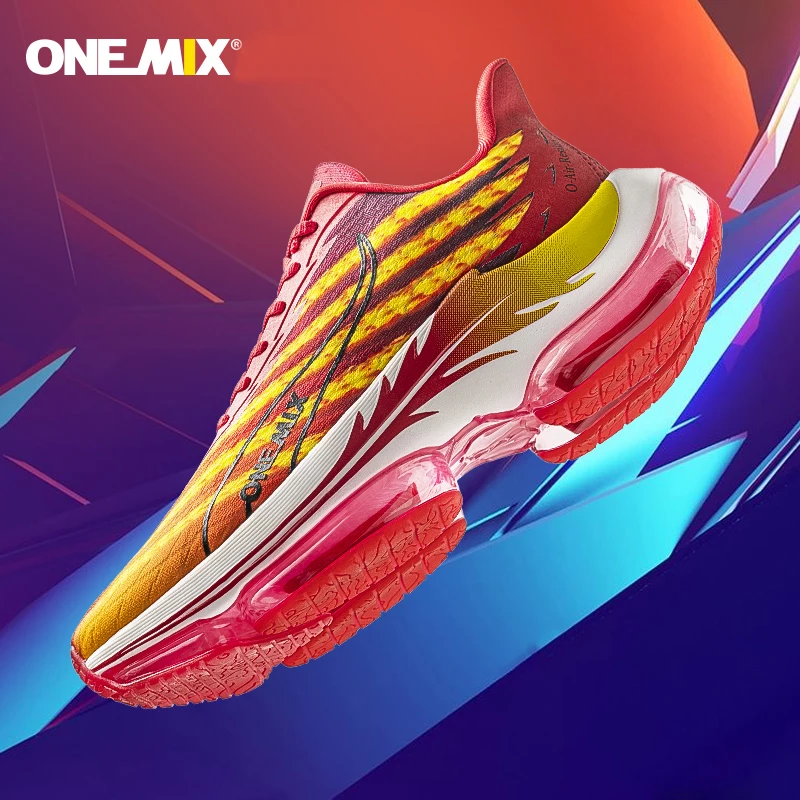 ONEMIX Mens Professional Air Cushion Running Shoes for Women Light Adult Shoes Breathable Outdoor Sneakers Male Athletic Trainer