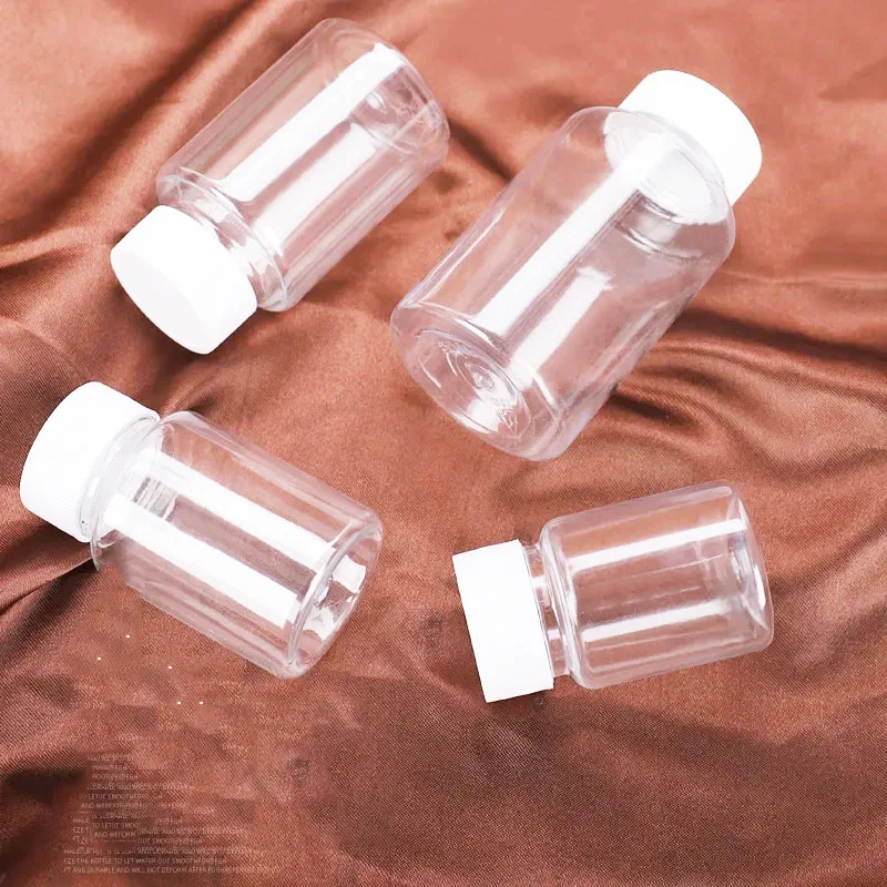 

5 Pcs Multifunctional Transparent Plastic Bottle Pet Liquid Sealed Tank Cosmetic Storage Packaging Can Portable Medicine Bottle