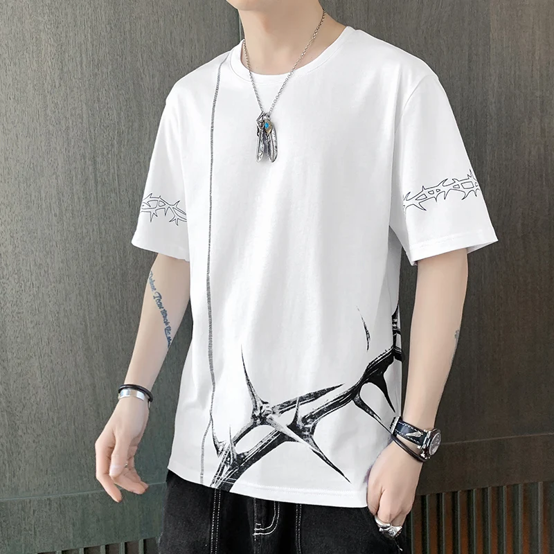 

Fashion 2021 New Summer T-shirt Men Funny Cotton T-shirt Casual Cool Streetwear Tshirt Couple Hip Hop Top Tee Male Dropshipping