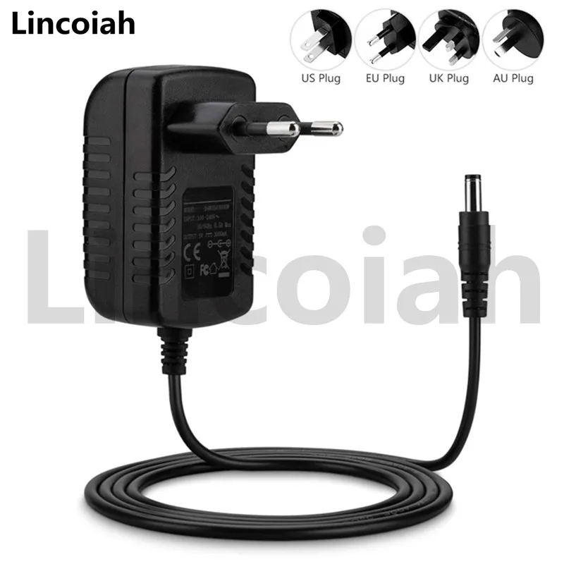 Adaptateur d'alimentation TV tricolore, charge 12V 2A, 5.5x2.5mm pour récepteur (console) consoles Rostelecom, NTV Plus, Selenga