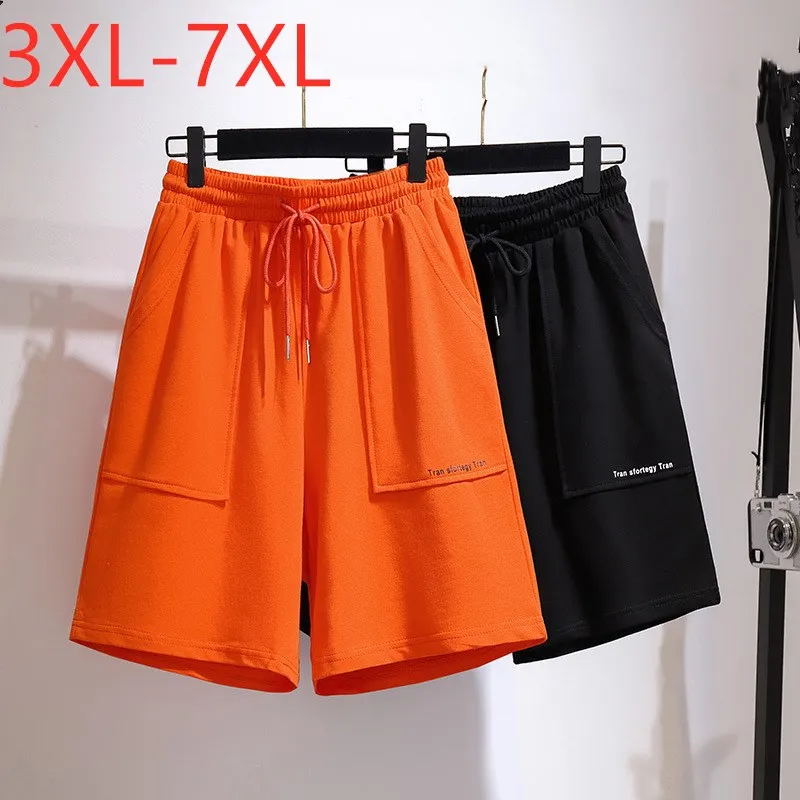 New 2021 Ladies Summer Plus Size Women Clothing Sports Shorts For Women Large Loose Cotton Wide Leg Pocket Belt Shorts -