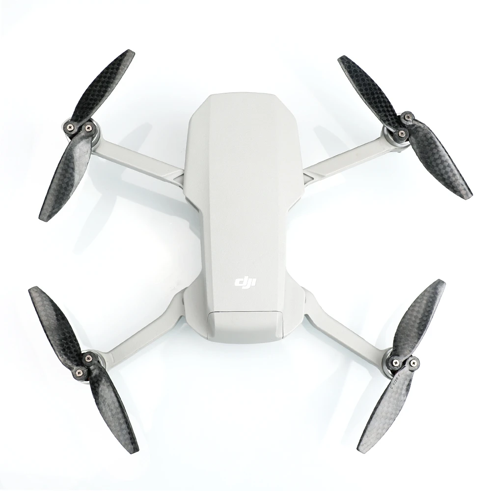Hélice de fibra de carbono para Dron DJI Mini 2, piezas de accesorios de liberación rápida, cuchillas con tornillos