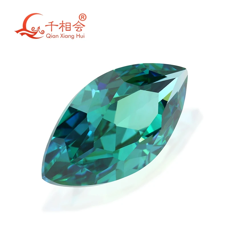 Multi Blue-Green Marquise Shape Cubic Zirconia Special Color CZ Loose Stone for Jewelry Making