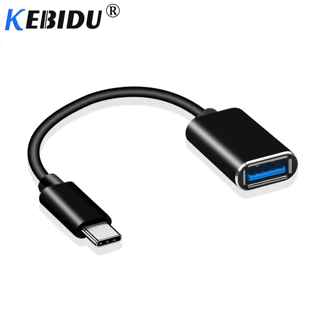 Kebidu Type-C OTG Adapter Cable USB 2.0 Type C Male To USB 2.0 A Female OTG Data Cord Adapter for Samsung S6 S7 Xiaomi Huawei