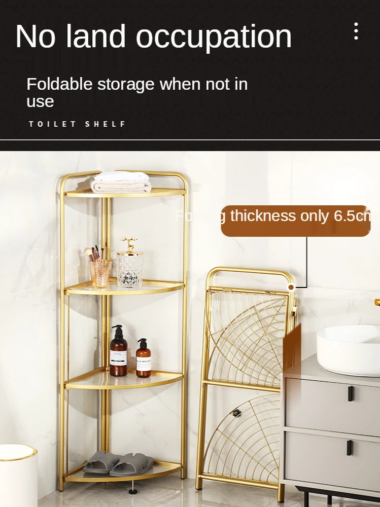 Bathroom Toilet Shelf All Products Toilet Washbasin Triangle Storage Rack Multi-Layer Shelf Floor