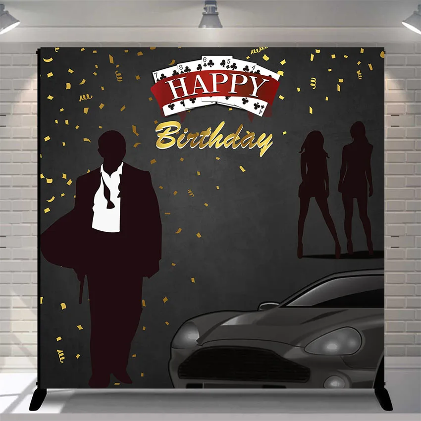 

Casino Party Theme Backdrop James Bond Party 007 Bond Party Happy Birthday Party Decor Custom Banner Backdrops Photo Booth