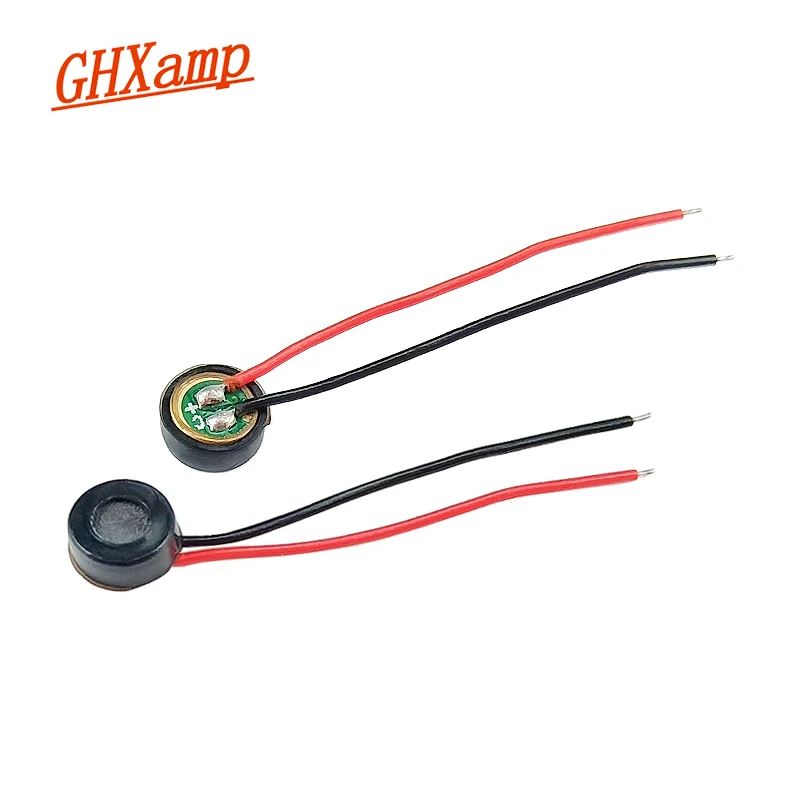 GHXAMP 4mm*1.5mm Mini Microphone 2200 ohms Small Speaker Unit Microphone For Recording Pen Video Camera Audio Diy 2pcs