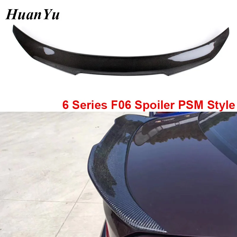 PSM Style Ducktail Spoiler for BMW 6 Series F06 Carbon Fiber Rear Trunk Duck Lips Wings f06 M6 640i 650i 2012 2013+