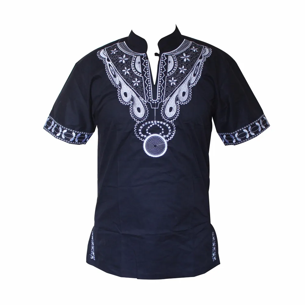 Dashiki ropa hombre kurta męska koszulka muzułmańska afrykańska Haute Tribal haftowana koszulka Ankara рубашка мужская рубашка мужская