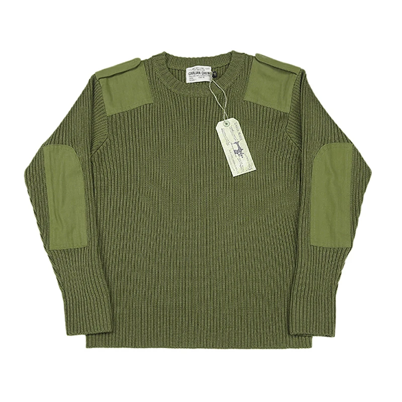 BOB DONG USMC Crewneck Sweater Vintage Men\'s Mariner Service Woolen Pullover