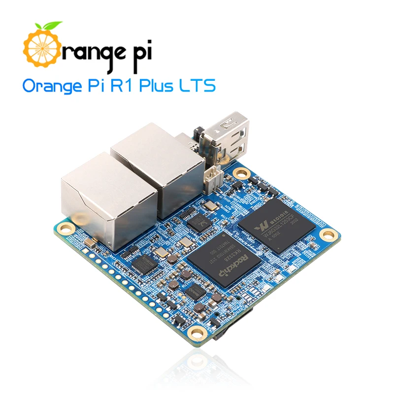 Orange Pi-R1 Plus LTS, 1 Go de RAM, utilise Rockchip RK3328,Open Source Single Board Computer, Run Android 9, UbunaryDebian, OpenWRT OS