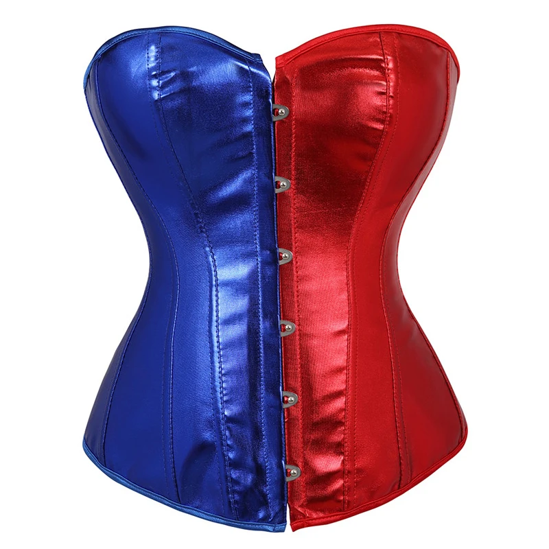 Corset BustierTop Blouse Sexy Gothic Corsets Lingerie Mujer Korsett for Women Costume Burlesque Red Blue Halloween Korset