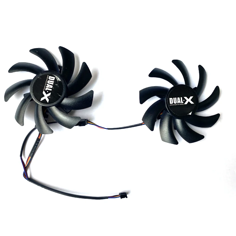 2PCS 85MM 4PIN FDC10H12S9-C FD7010H12S Dual Cooler Fan For Sapphire R9 270X 280X  XFX R9 280X 390/390X 8G RX470 RX570 RX580 Fans