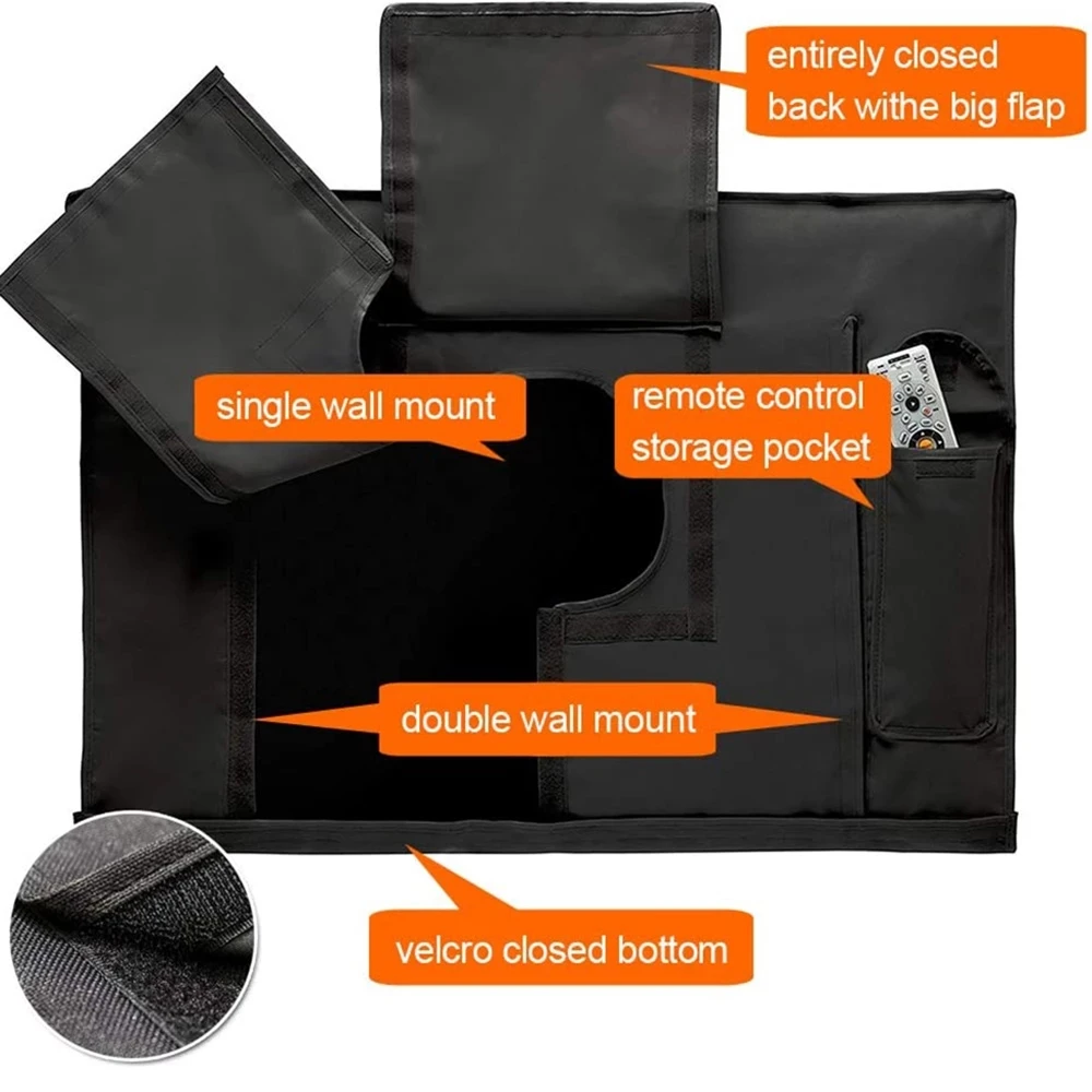 Outdoor TV Cover 22\'\' To 70\'\' Inch Weatherproof and Waterproof TV Screen for Outside TV Enclosure Moving TV Display Protectors
