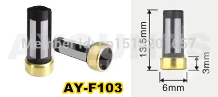 Wholesal 100pieces Auto Spare parts fuel injector micro filter 13.5*6*3mm for Bosch injector ,AY-F103