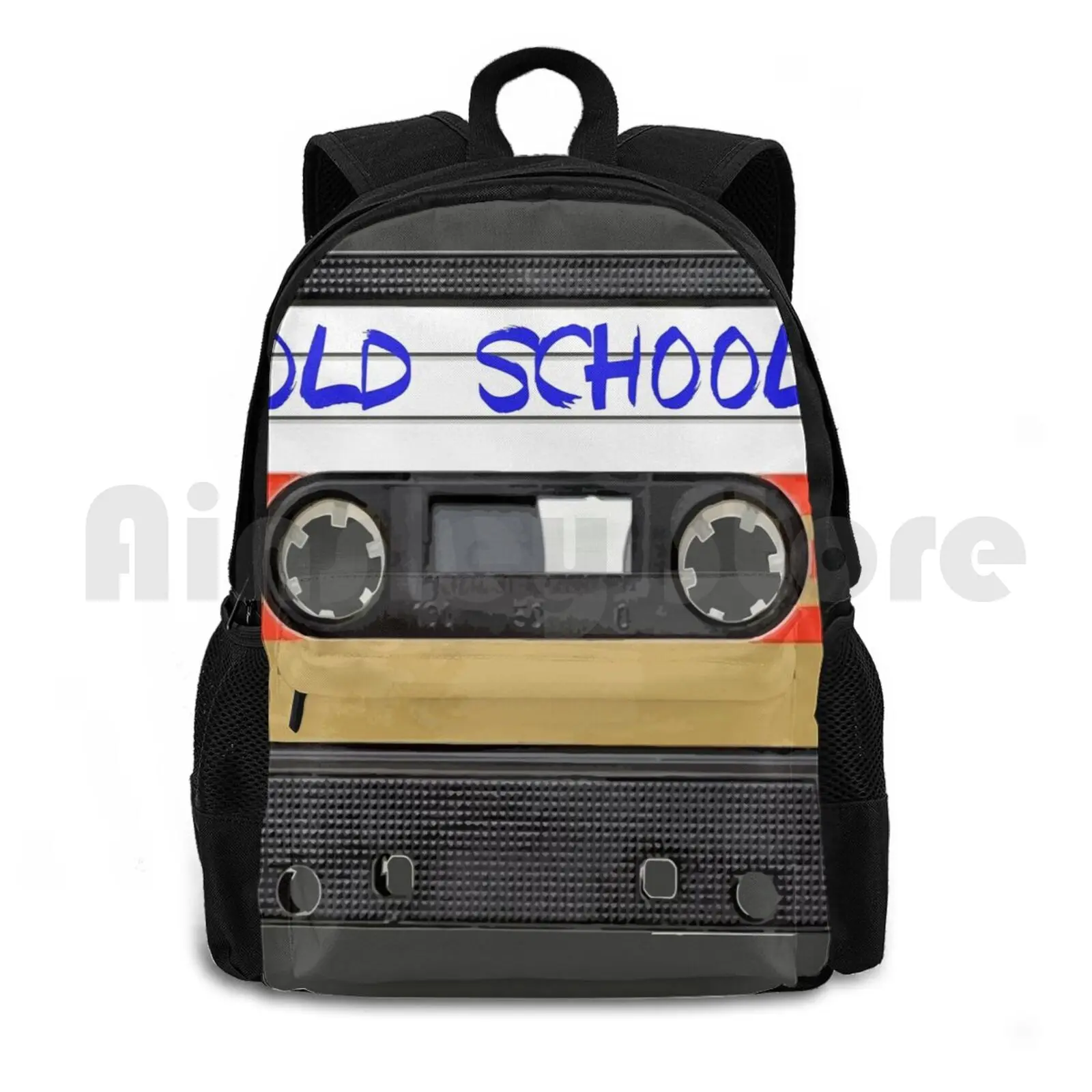 

Old School Music Outdoor Hiking Backpack Waterproof Camping Travel Music Tape Cassette Vinyl Classic Hip Hop Hiphop Rap Rapper