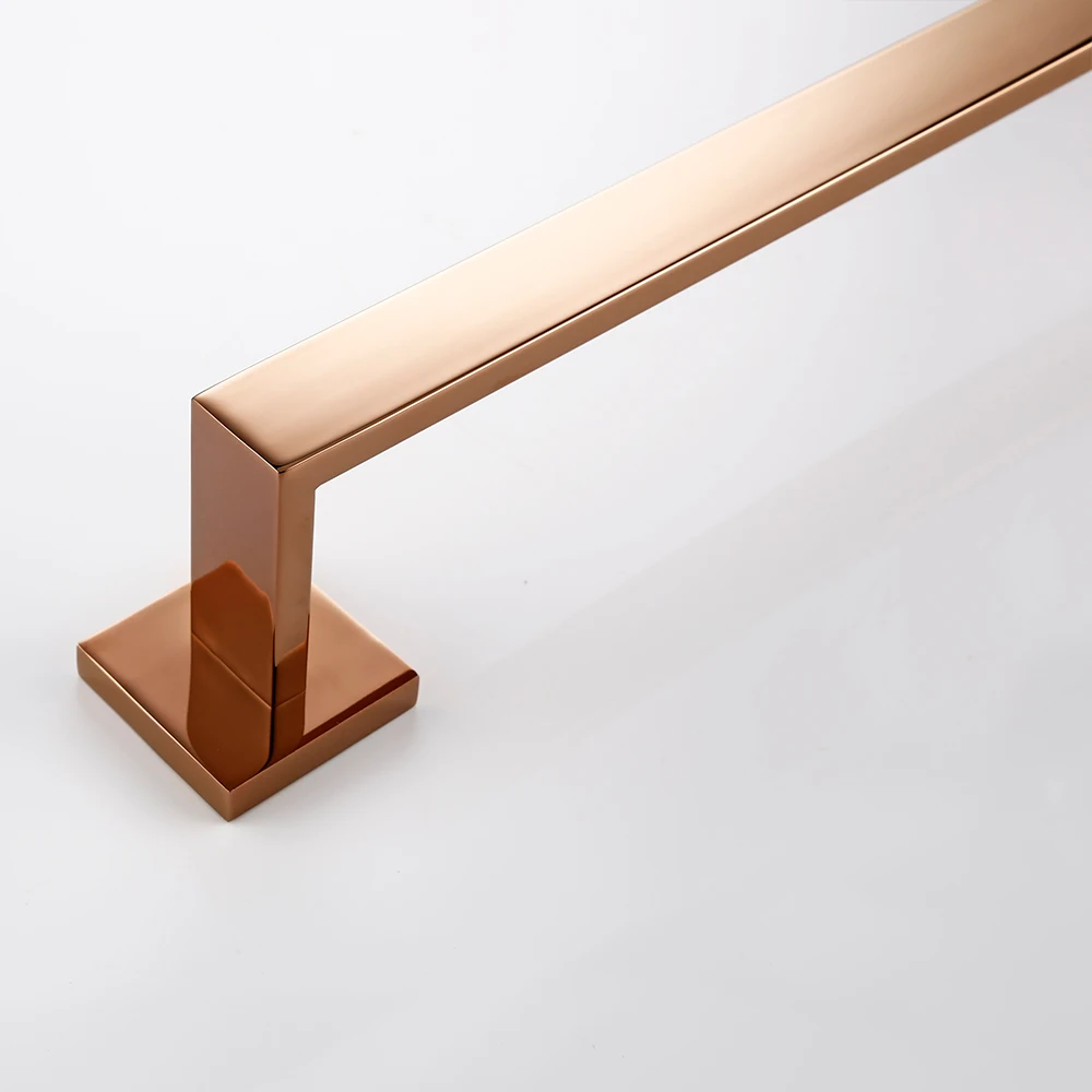 Rose Gold Wall-mounted Stainless Steel Hook Toilet Paper Holder Towel Bar Kitchen Facilities Hardware Bathroom Accessories