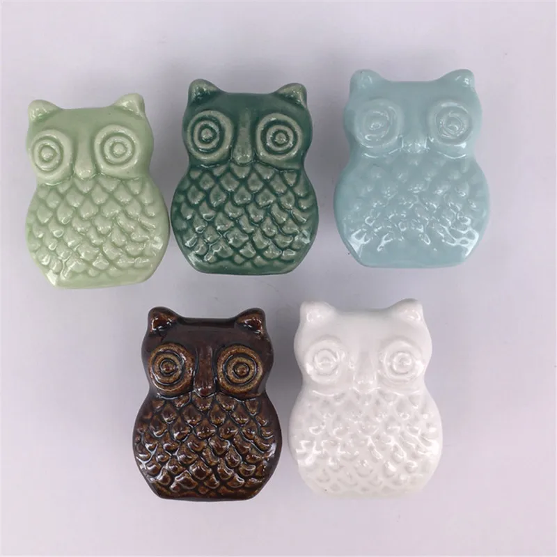 Owl Handle Ceramic Handle Drawer Handle Cabinet Handle Cabinet Handle Door Handle Individual Handle Handle High-grade Handle